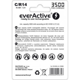 Akumulatorki C / R14 everActive Ni-MH Ni-MH 3500 mAh ready to use "Silver line" (box 2 szt)