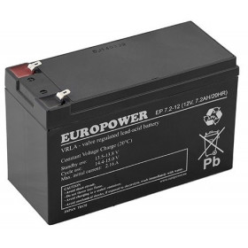 Akumulator EUROPOWER serii EP 12V 7,2Ah (Żywotność 6-9lat)