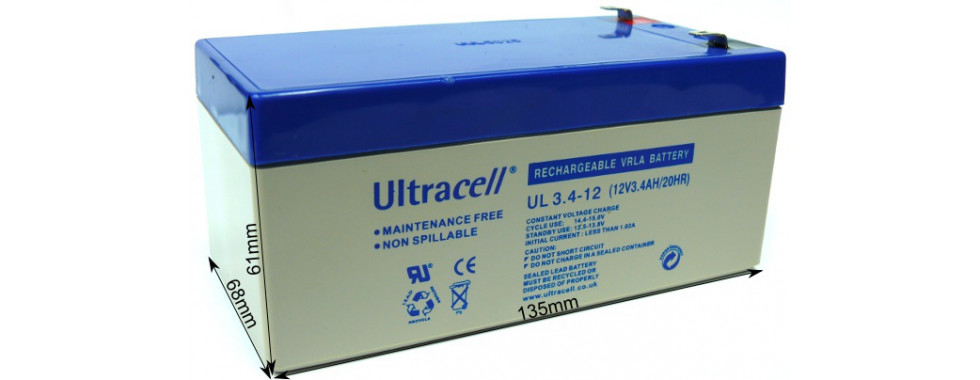Akumulator AGM ULTRACELL UL 12V 3.4AH "żelowy"