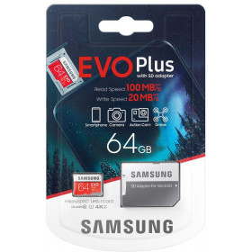 Karta pamięci Samsung EVO+ Plus MB-MC64HA 64 GB + Adapter