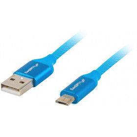 KABEL USB MICRO(M)- USB-A(M) 2.0  NIEBIESKI 50cm