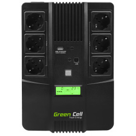 Zasilacz awaryjny UPS Green Cell AiO z wyświetlaczem LCD 600VA 360W GREEN CELL UPS06