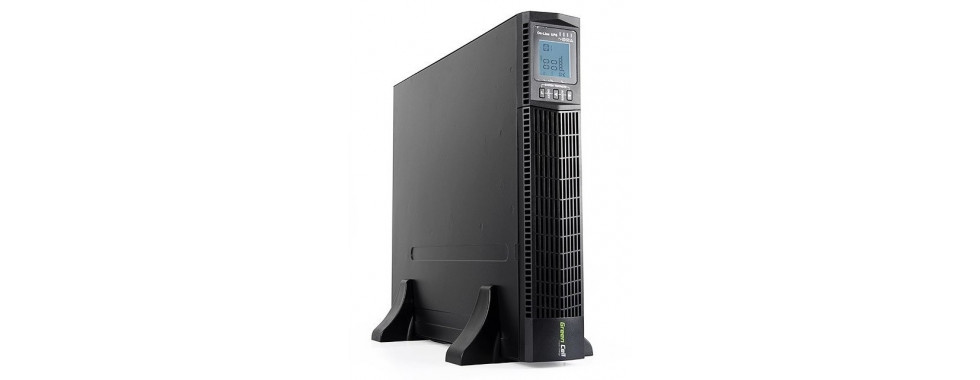 Zasilacz UPS do szafy rack Green Cell RTII z wyświetlaczem LCD 2000VA 1800W GREEN CELL UPS14