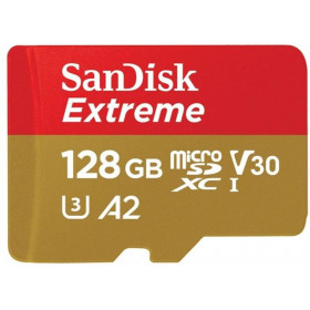 KARTA SANDISK EXTREME microSDXC 128 GB 160/90 MB/s A2 C10 V30 UHS-I U3 ActionCam