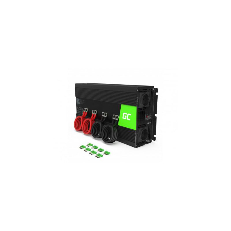 PRZETWORNICA NAPIĘCIA INWERTER Green Cell 24V -  230V 3000W/6000W MODYFIKOWANA SINUSOIDA INV27